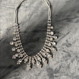 Elegant Silver Crystal Necklace